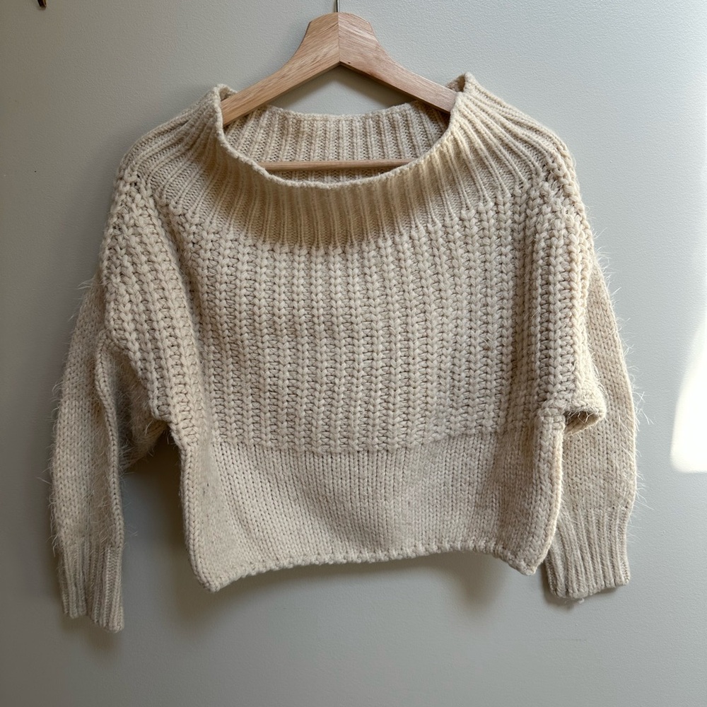 Miracle Off-the-Shoulder Cream Sweater
